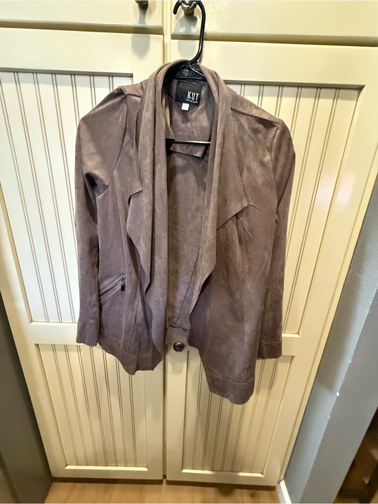 Kut from the Kloth Jackets & Blazers - Kut from the Kloth Taupe Draped Open Front Jacket